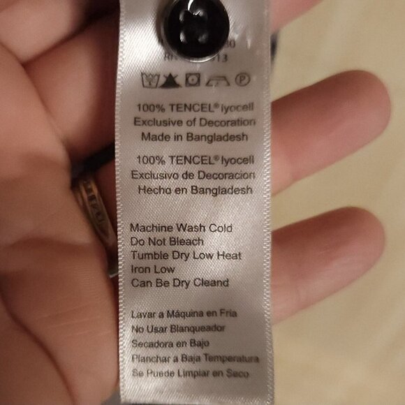 Jachs Girlfriend Black Faded Look Tencel Button Front Top Small - Picture 5 of 5